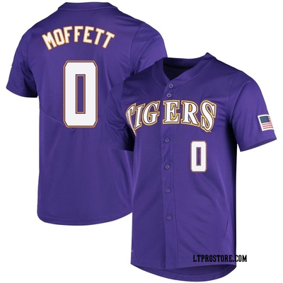 Men's Aiden Moffett LSU Tigers Replica Vapor Untouchable Full-Button Baseball Jersey - Purple