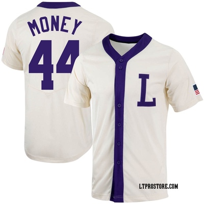 Men's Blake Money LSU Tigers Replica Natural Full-Button Baseball Jersey