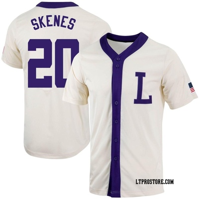 Men's Paul Skenes LSU Tigers Replica Natural Full-Button Baseball Jersey