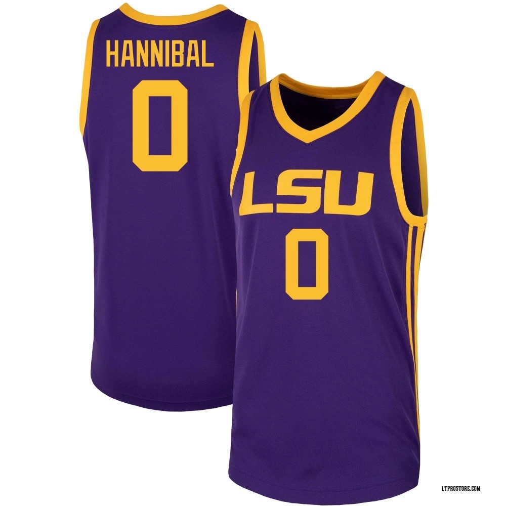 Men's Trae Hannibal LSU Tigers Replica Basketball Jersey - Purple