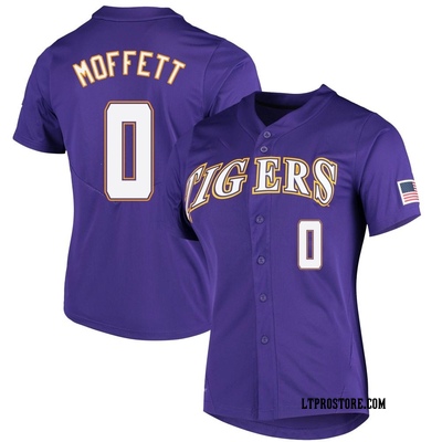 Women's Aiden Moffett LSU Tigers Replica Vapor Untouchable Full-Button Baseball Jersey - Purple