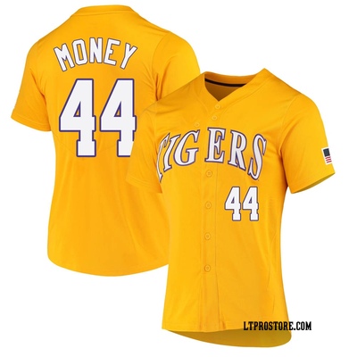 Women's Blake Money LSU Tigers Replica Full-Button Baseball Jersey - Yellow