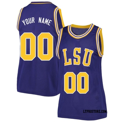 Women's Custom LSU Tigers Replica Original Retro Brand Performance Basketball Jersey - Purple