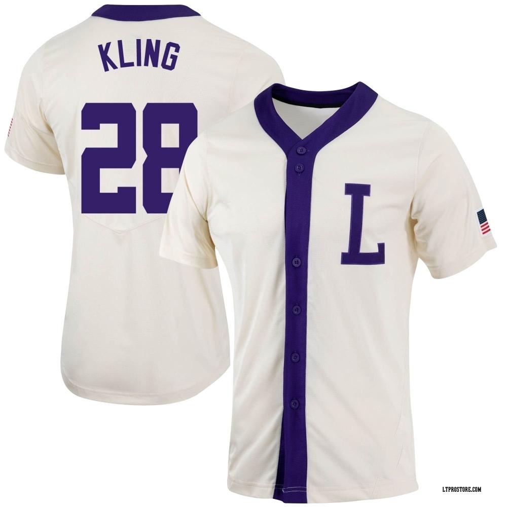 Women's Paxton Kling LSU Tigers Replica Natural Full-Button Baseball Jersey