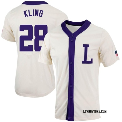 Women's Paxton Kling LSU Tigers Replica Natural Full-Button Baseball Jersey