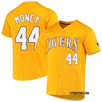 Youth Blake Money LSU Tigers Replica Full-Button Baseball Jersey - Yellow