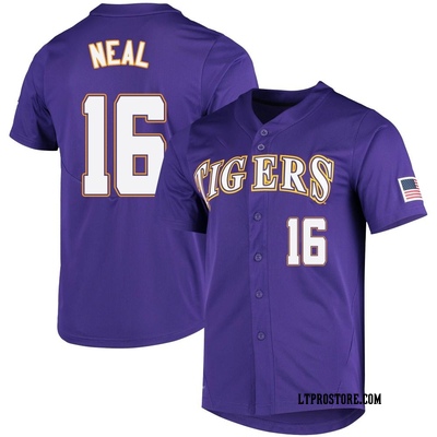 Youth Brady Neal LSU Tigers Replica Vapor Untouchable Full-Button Baseball Jersey - Purple