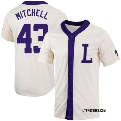 Youth Derrick Mitchell LSU Tigers Replica Natural Full-Button Baseball Jersey