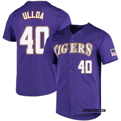 Youth Fidel Ulloa LSU Tigers Replica Vapor Untouchable Full-Button Baseball Jersey - Purple