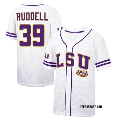 Youth Zeb Ruddell LSU Tigers Replica Colosseum Free Spirited Baseball Jersey - White/Purple