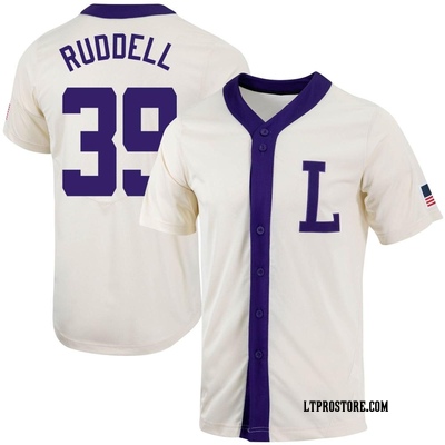 Youth Zeb Ruddell LSU Tigers Replica Natural Full-Button Baseball Jersey